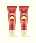 Two Sun Bum tinted lip balm tubes in Bonfire shade displayed side by side for Tinted Lip Duos product.