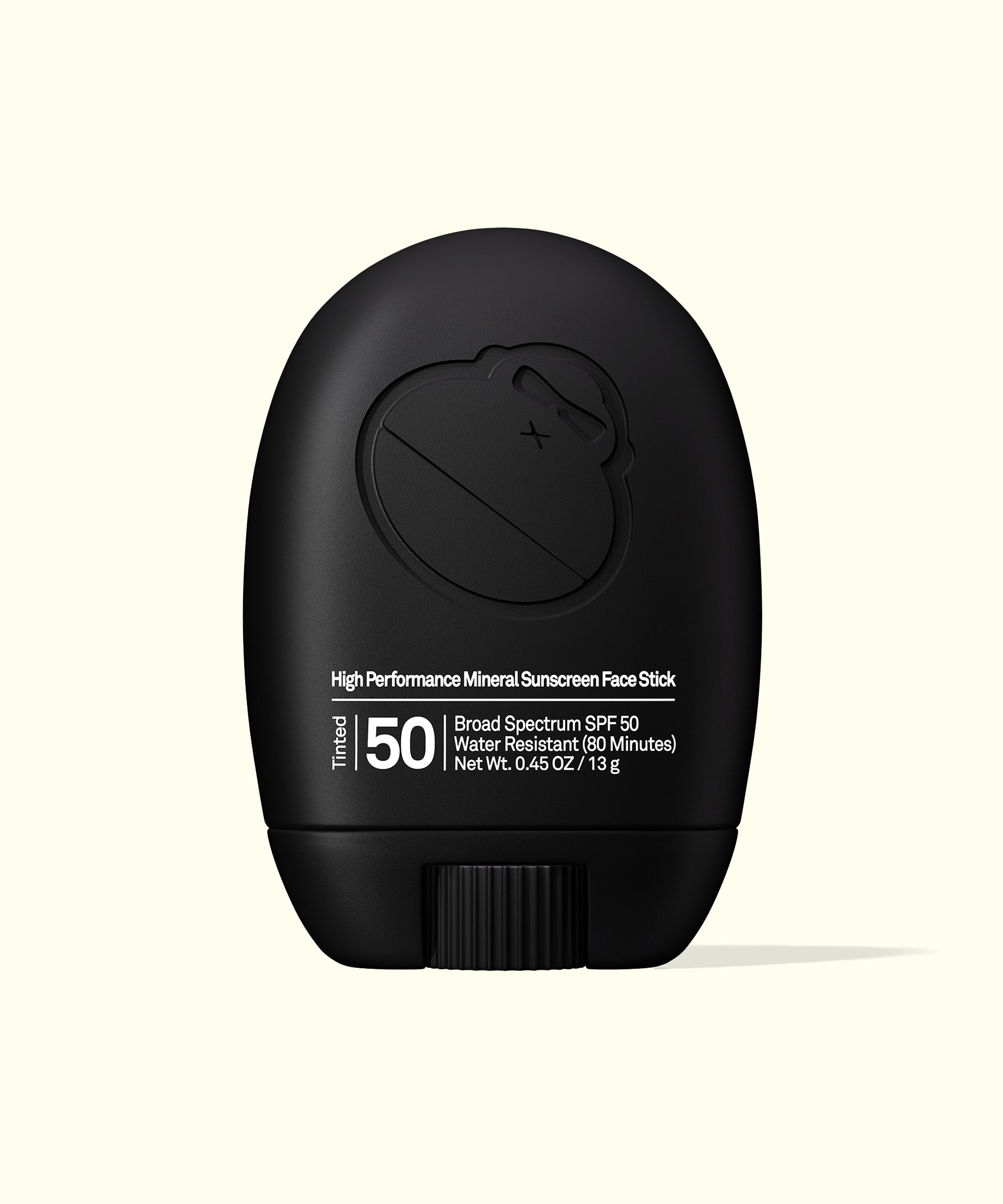 Sun Bum Signature tinted sunscreen face stick in black packaging with SPF 50 and water resistance.