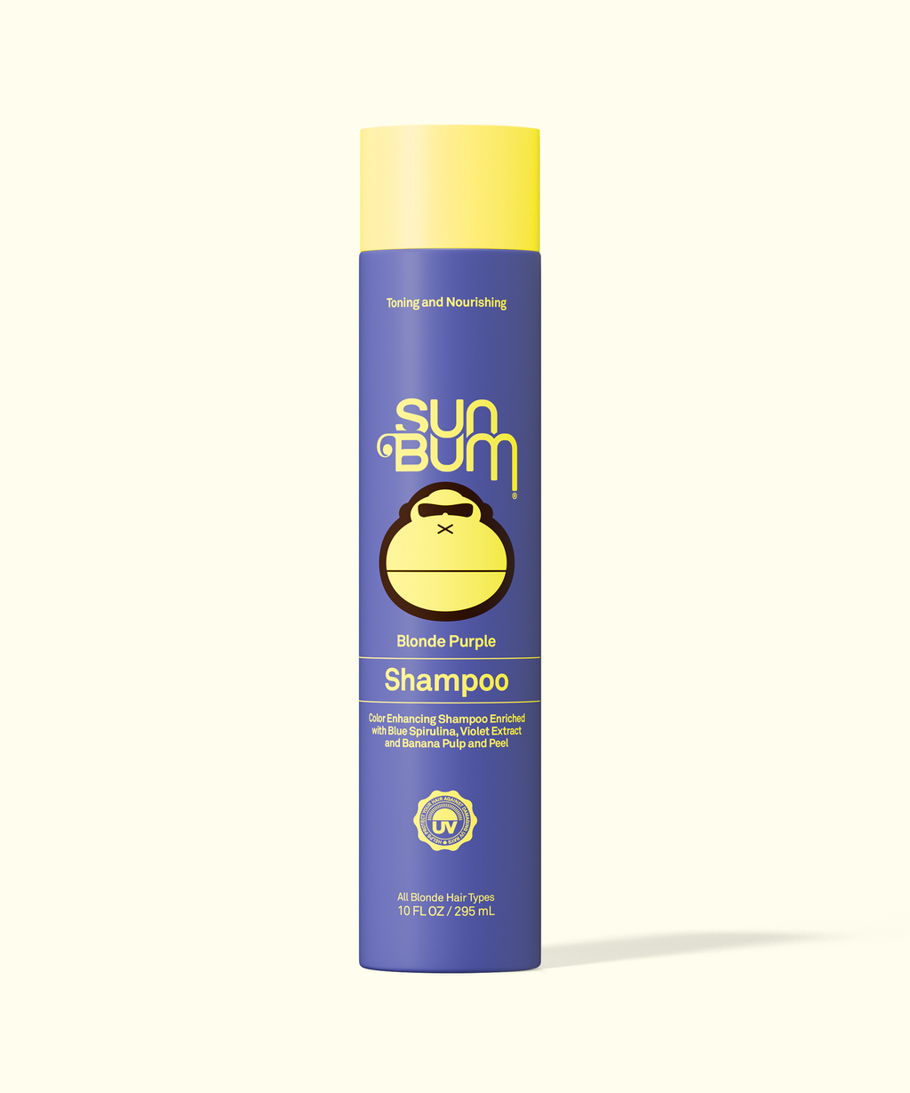 Sun Bum Blonde Purple Shampoo bottle on a white background